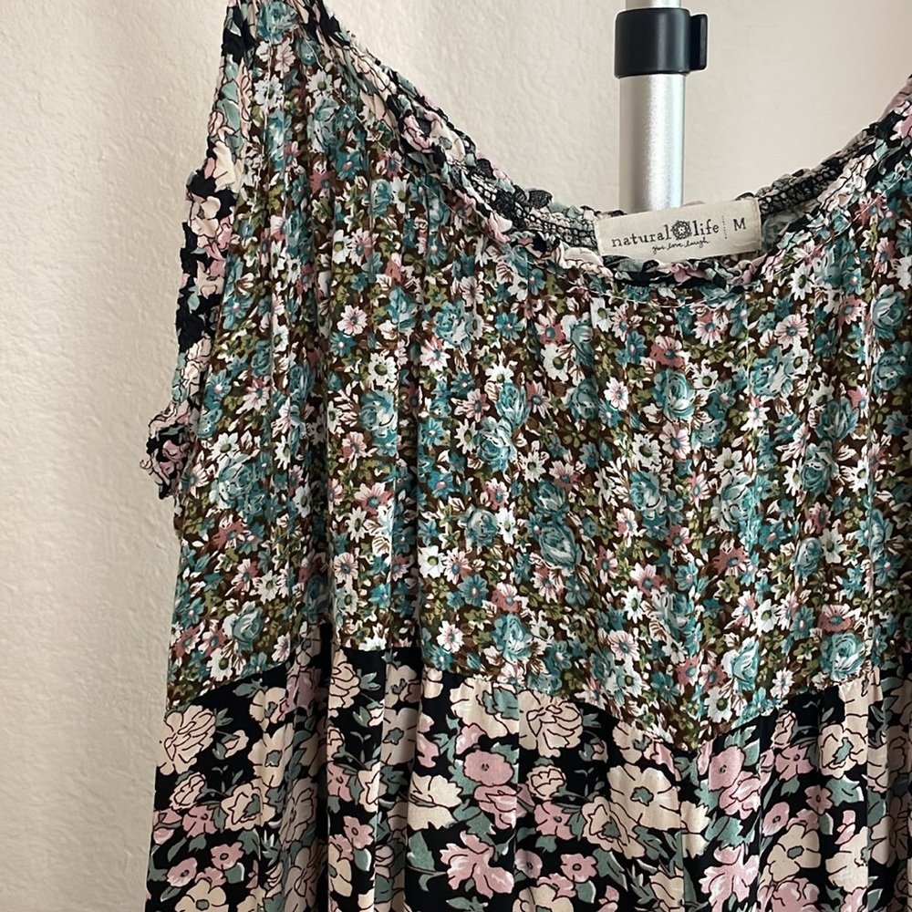 natural life floral jumpsuit